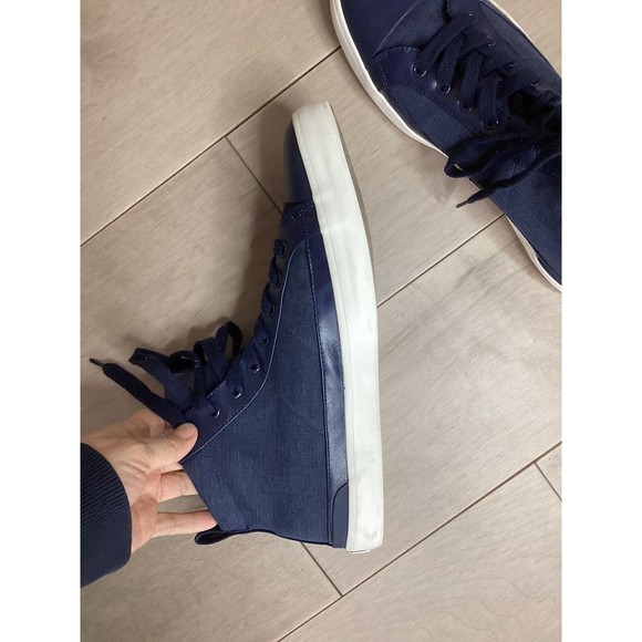 Polo Ralph Lauren Men's Clarke Fashion Hi Top  Sneaker 13 D Blue - Picture 5 of 6
